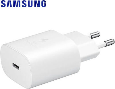 Samsung Wall Adapter with USB-C port 25W Power Delivery in White Colour (EP-TA800N Retail)