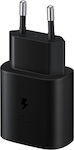 Samsung Φορτιστής Χωρίς Καλώδιο με Θύρα USB-C 25W Power Delivery Μαύρος (EP-TA800N Retail)