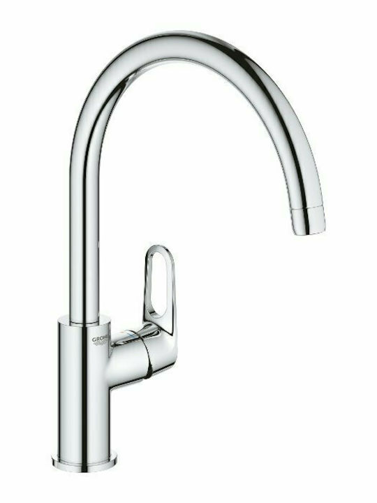 Grohe Bauflow Tall Kitchen Faucet Counter Silver