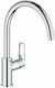Grohe Bauflow Tall Kitchen Faucet Counter Silver