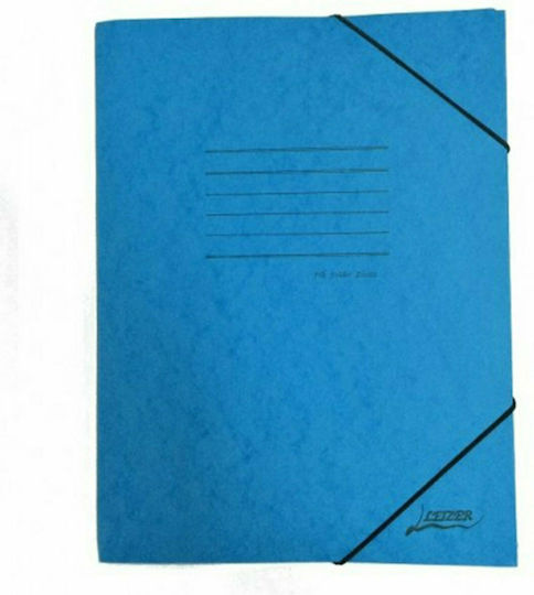Leizer Folder Prespan with Rubber Band for Paper A4 Light Blue 50pcs