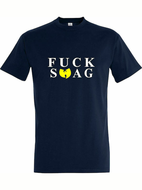 T-shirt Unisex " Fuck Swag, Wu Tang ", French Navy