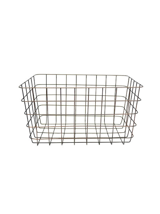 Ankor Φρουτιέρα Μεταλλική Μαύρη 38x26x21εκ.
