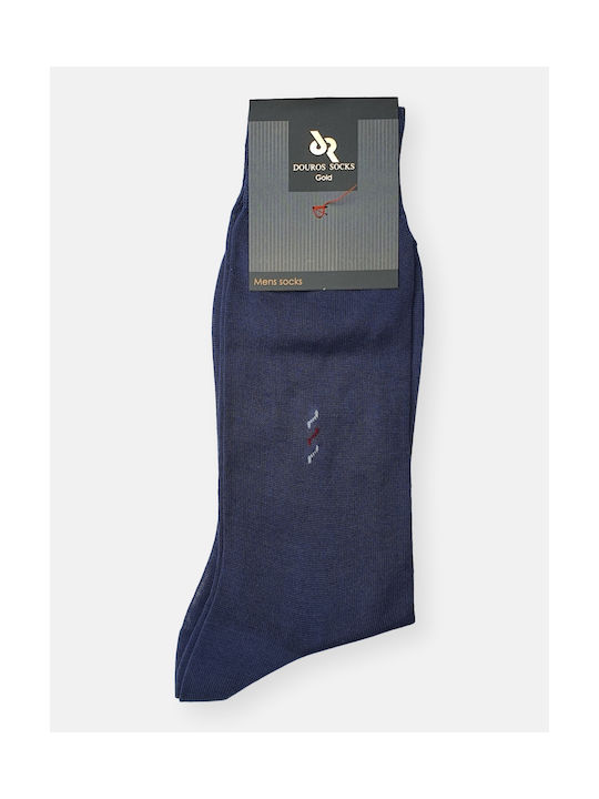 Douros Socks Men's Solid Color Socks Blue Raff