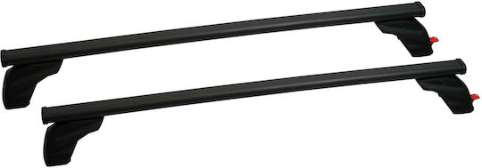 G3 Metallic Car Roof Bars Pacific 110cm for Alfa Romeo Alfa 147 3D Set with Roof Rack Legs Black