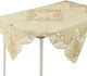 Inart Checkered with Lace Ecru / White 120x120cm