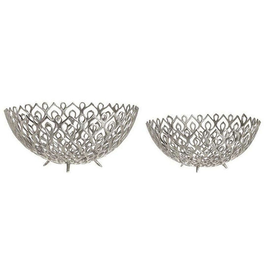 Inart Декоративна купа Металик Silver 2бр