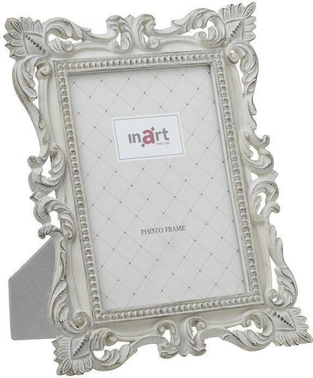 Inart Photo Frame Silver Plastic 10x15