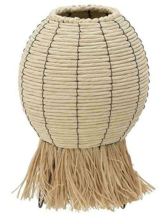 Inart Decorative Basket Wicker Cream 24x24x38cm