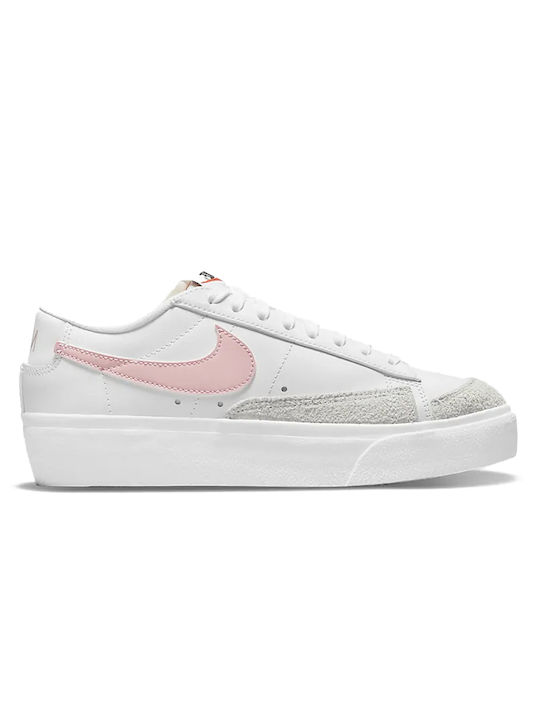 Nike Blazer Γυναικεία Flatforms Sneakers White / Pink Glaze / Summit White / Black