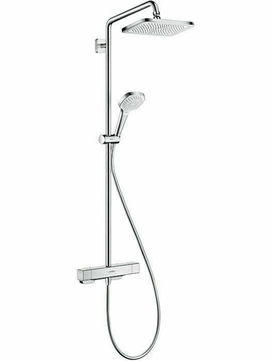 Hansgrohe Croma E 230 Колона за Душ със Смесител за Вана 117см Сребриста
