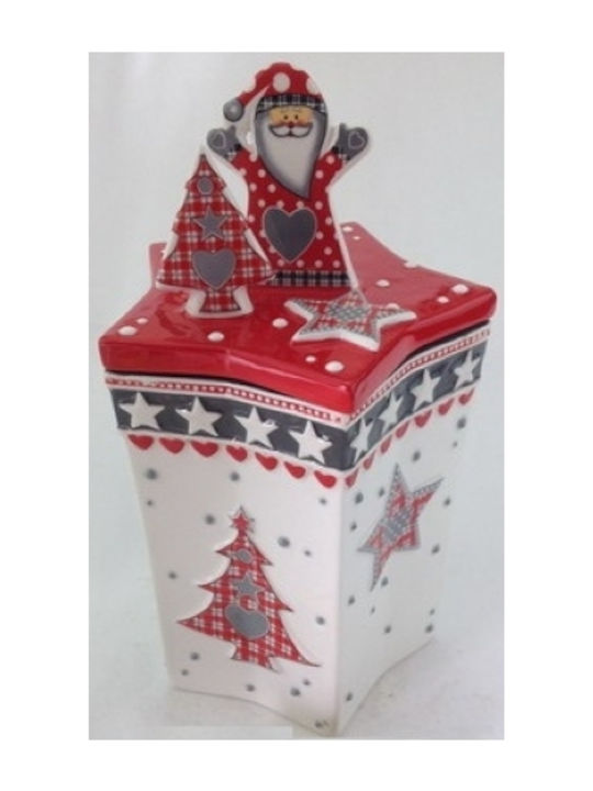 Iliadis Christmas Ceramic Cookie Jar Ornament L16xW16xH30cm