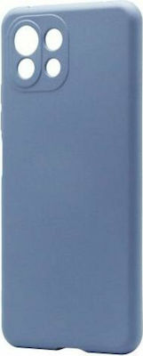 iNOS Liquid Silicone Back Cover Blue / Gray (Mi 11 Lite / 11 Lite 5G / 11 Lite 5G NE)