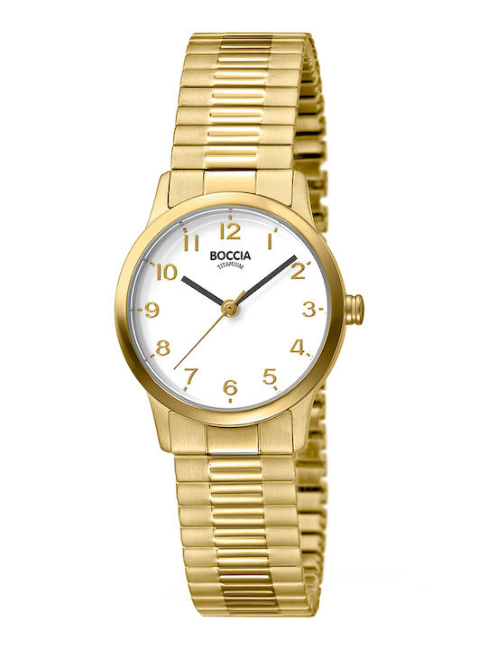 Boccia Women's Watch with Gold Metal Bracelet