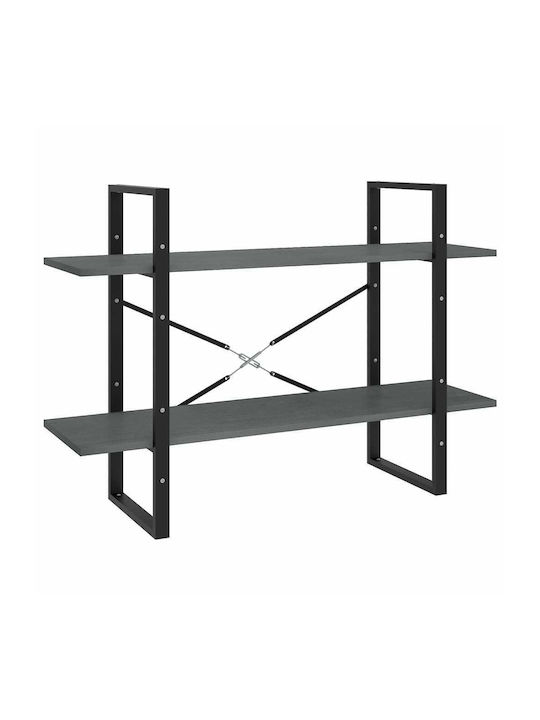 Shelving Unit Floor Black - Grey 100x30x70cm