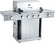 Elite BBQ5500 Газово Барбекю Чугунена Решетка 71брx49.5брсм. с 6 бр 22.5кВт и Страничен Нагревател Инфрачервена