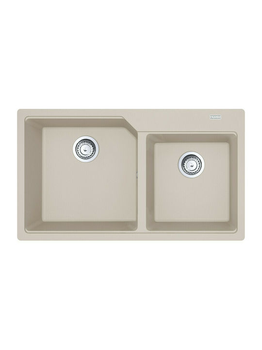 Franke Urban UBG 620-86 Ένθετος Νεροχύτης Αριστερός από Συνθετικό Γρανίτη Μ86xΠ50cm Coffee