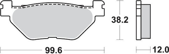 SBS Motorradbremsbeläge Rückseite Yamaha XP 530ie Lc 4T T-Max 12'-15'
