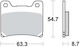 SBS Plăcuțe De Frână Pentru Motociclete Partea Din Spate Yamaha Tdm 850 91'-01' / Bt 1100 02'-06' / V-Max 1200 91'-01' / Xvs 1100 99'-05' Pentru Yamaha TDM 850 / V-MAX