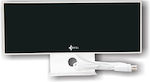 Matel Electronics Anel 2 Вътрешен Телевизионна антена (не изисква захранване) в Бял цвят Свързване с коаксиален кабел