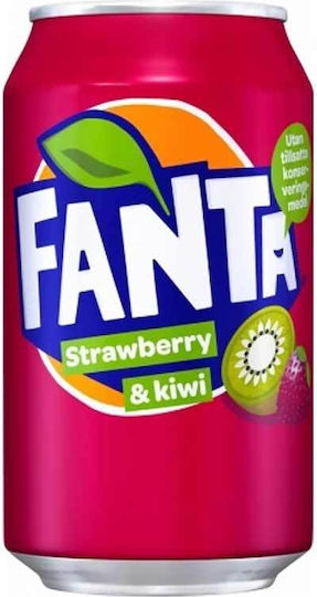 Fanta Κουτί Αναψυκτικό Φράουλα & Ακτινίδιο με Ανθρακικό 330ml