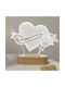 LED Plexiglass Lamp - Heart with Names"