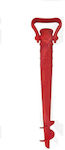 Papillon ABS Βάση Ομπρέλας Βιδωτή Πλαστική για Άμμο με Διάμετρο 22-25mm Κόκκινη 42εκ.