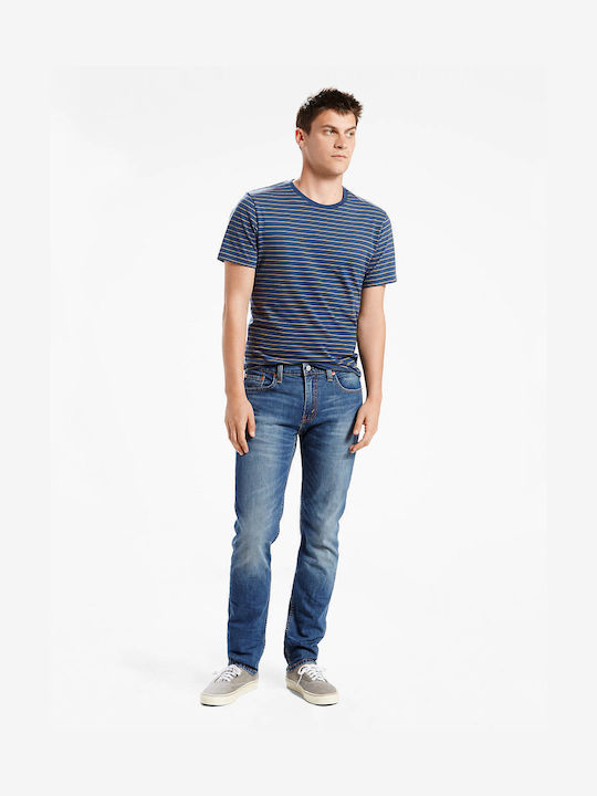 511 Ανδρικό Παντελόνι Τζιν με Slim Narrow Εφαρμογή Dark Blue Denim