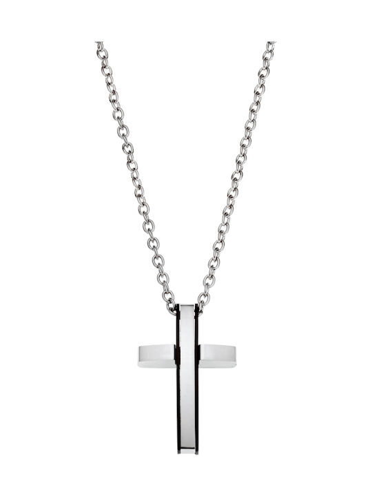 Puppis Herren Kreuz aus Stahl mit Kette