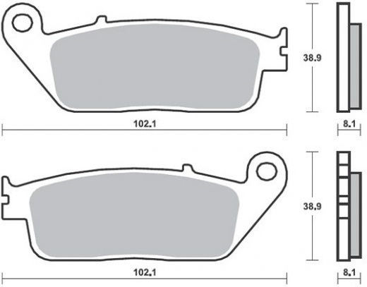 SBS Motorcycle Brake Pads Front Suzuki Burgman AN 650 03'-09' Kymco Grand Dink 300i 10'-13' PEUGEOT for Kymco Grand Dink