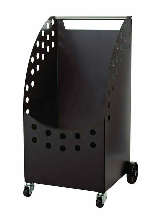 Zogometal K50 Μεταλλικό Τρόλεϊ Μεταφοράς Ξύλων 40x43x90cm Μαύρο / Νίκελ Ματ