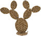 Inart Decorative Cactus made of Wooden Beige 47x13x42cm 1pcs