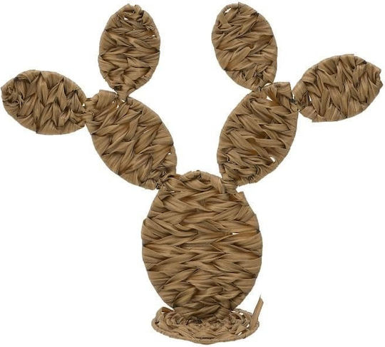 Inart Decorative Cactus made of Wooden Beige 47x13x42cm 1pcs