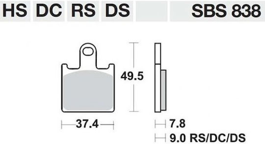 SBS Мотоциклетни Накладки Forward Kawasaki ZZR 1400 06'-12' / ZX-6R 07'-12' / GTR 1400 08'-11' за Kawasaki ZZR 1400