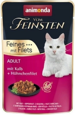 Animonda Vom Feinsten Wet Food for Adult Cat in Pouch with Calf 85gr 83062