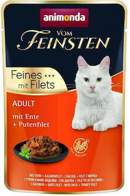 Animonda Vom Feinsten Nasses Katzenfutter für Katze in Beutel mit Ente 85gr 83064