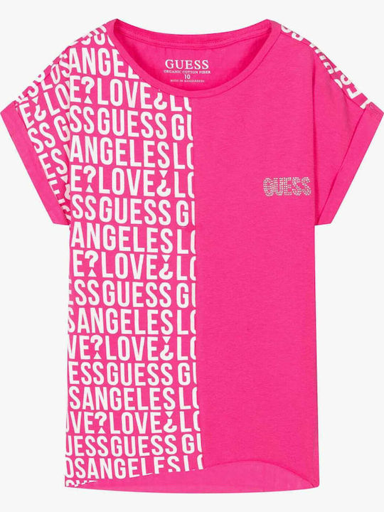 Guess Παιδικό T-shirt Φούξια Batwing