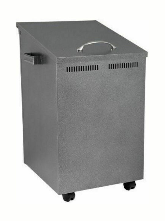 Viometal LTD 1070 Τορόντο Μεταλλικό Κουτί Αποθήκευσης Ξύλων 36x54x84cm Ασημί