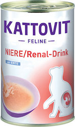 Kattovit Renal Kidney Nasses Katzenfutter für Katze in Dose mit Ente 135gr