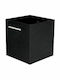 Viometal LTD 1040 Руан Металик Кутия Съхранение на Дърва 32.5x32.5x35.5см Черен