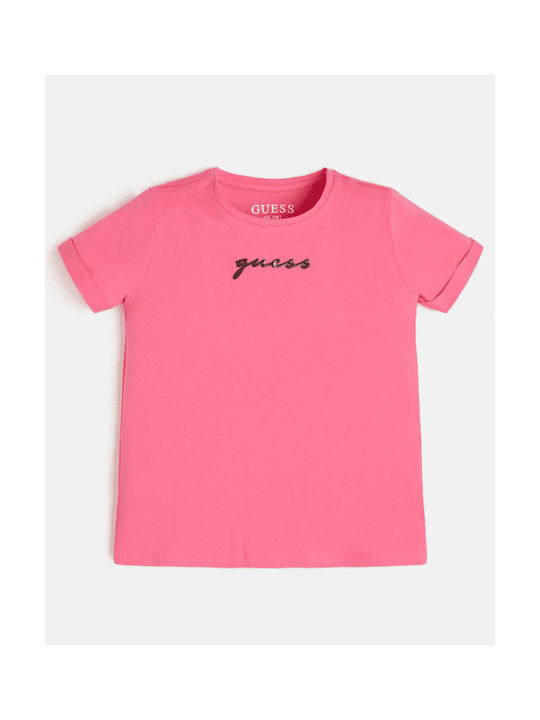 Guess Tricou pentru copii Roz