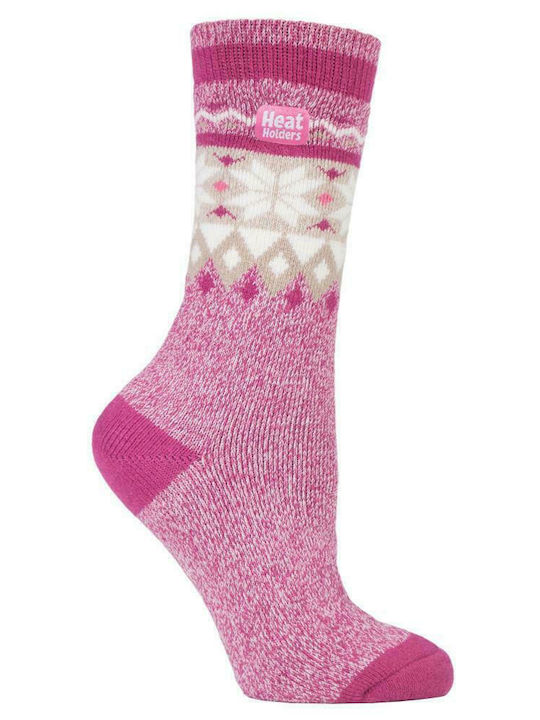 Heat Holders Jacquard Lite Γυναικείες Ισοθερμικές Κάλτσες Ροζ