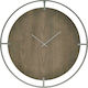 Inart Ceas de Perete Metalic Beige / White Ø60cm