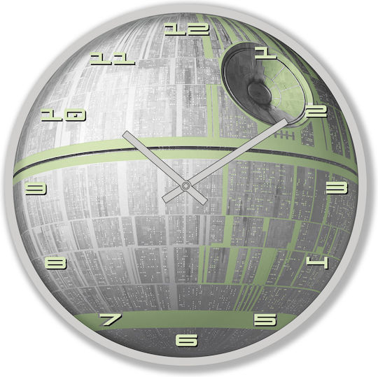 Pyramid International Star Wars Death Star Стенен часовник Пластмаса Сив Ø10см