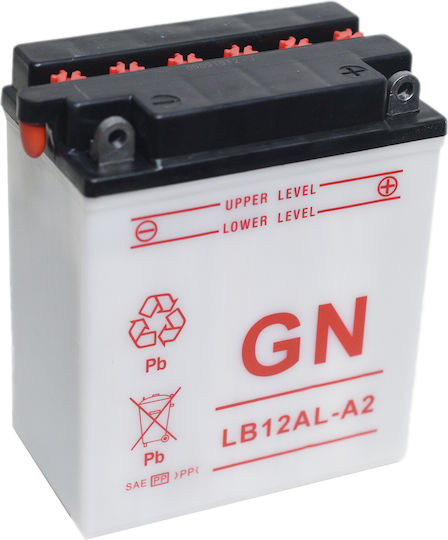 GN Motorradbatterie YB12AL-A2 mit Kapazität 12Ah