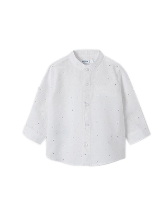 Mayoral Kids Polka Dot Shirt White