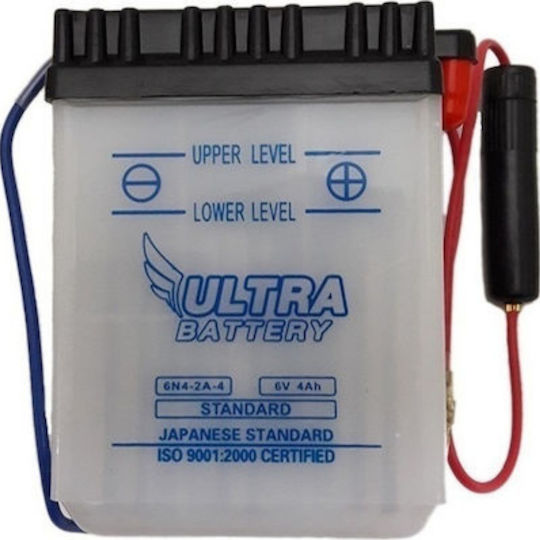Ultra Отворен тип Мотоциклетна батерия 6N4-2A-4-SM с капацитет 4Ах