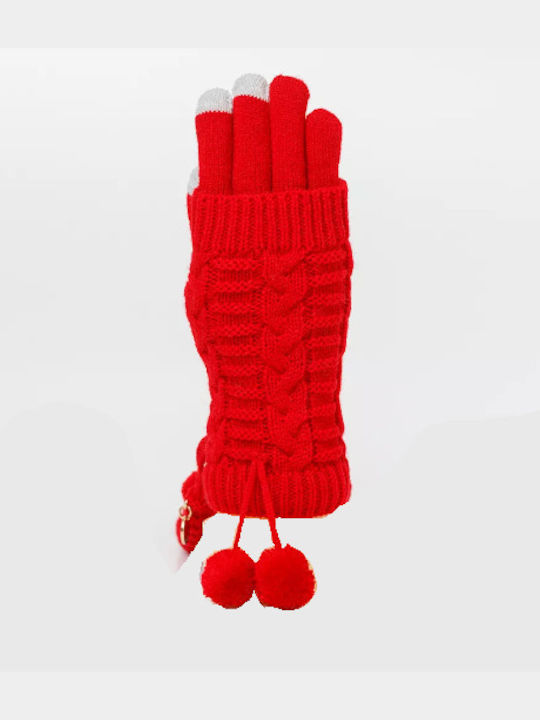 Fragola Κόκκινα Γυναικεία Πλεκτά Γάντια