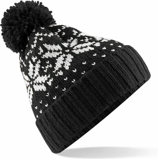 Snowstar B456 Pom Pom Beanie Pentru Bărbați Căciulă Neagră