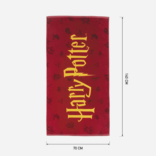 Harry Potter Kids Beach Towel Red Harry Potter 140x70cm